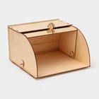 Хлебница деревянная, 26×26×15 см, бежевая - Фото 3