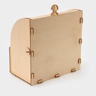 Хлебница деревянная, 26×26×15 см, бежевая - Фото 5