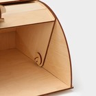 Хлебница деревянная, 26×26×15 см, бежевая - Фото 7