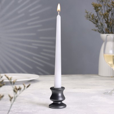 Подсвечник на 1 свечу «Классик», 6×5.5 см, графит