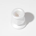 Подсвечник на 1 свечу «Классик», 6×5.5 см, белый - Фото 3