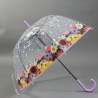 Зонт - трость полуавтоматический «Времена года», 8 спиц, R = 40/60 см, D = 120 см, цвет МИКС - фото 11830835