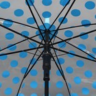 Зонт - трость полуавтоматический «Горох», 8 спиц, R = 41 см, цвет МИКС - Фото 3