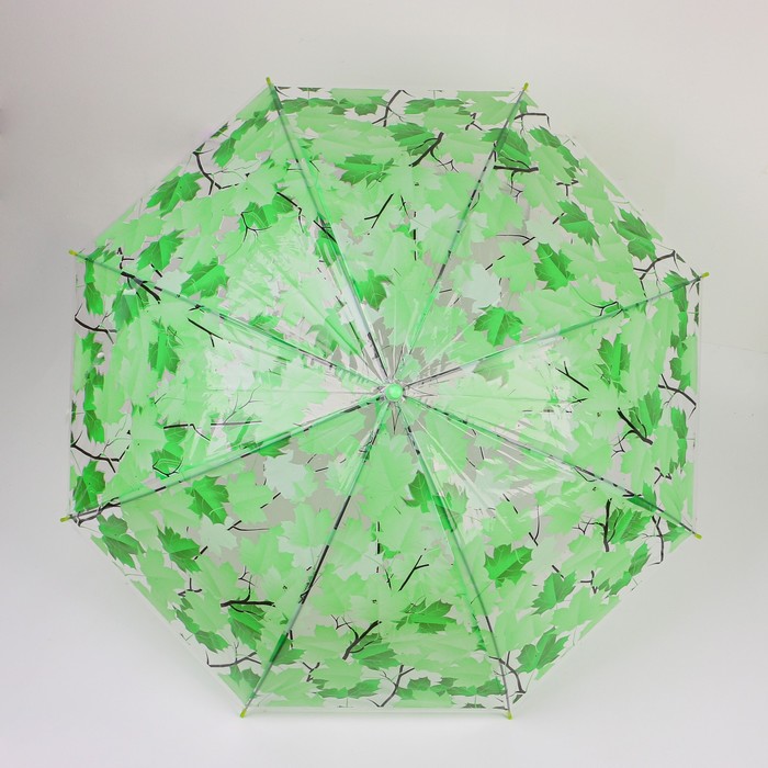 Зонт - трость полуавтоматический «Листопад», 8 спиц, R = 45 см, цвет МИКС - фото 1885170850