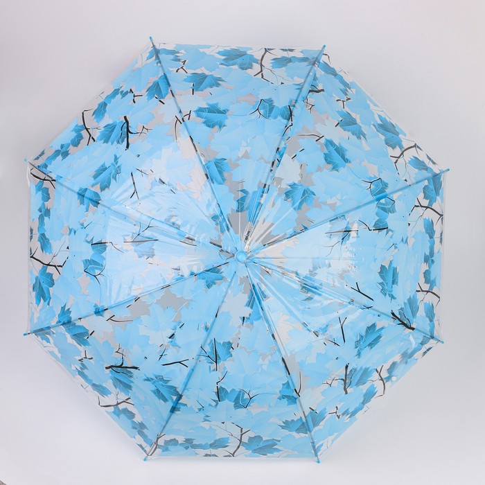 Зонт - трость полуавтоматический «Листопад», 8 спиц, R = 45 см, цвет МИКС - фото 1885170848