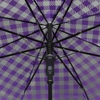 Зонт - трость полуавтоматический «Клетка», 8 спиц, R = 45 см, цвет МИКС - Фото 3