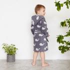 Халат махровый детский Крошка Я «Зоопарк» размер 36, цвет серый, 100% хлопок 360 г/м2 - фото 26521898