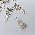 Декор для творчества металл "Ракета" серебро 2х0,8 см (комплект 10 шт) - фото 44749965