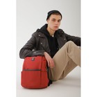 Рюкзак молодёжный, отдел на молнии, 2 наружных кармана, 2 боковых кармана, цвет бордовый - Фото 6
