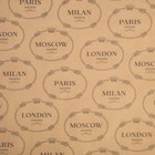 Бумага упаковочная крафтовая «Города», 50 × 70 см (10 шт) - фото 804514149