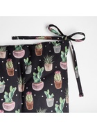 Подушка на стул «Этель» Succulents, 42×42 см, чёрная - фото 53803055