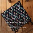 Сидушка на стул Этель Succulents 42х42см, 100% хлопок, 190 г/м2 - Фото 3