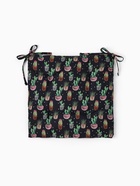 Подушка на стул «Этель» Succulents, 42×42 см, чёрная - Фото 4