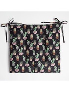 Подушка на стул «Этель» Succulents, 42×42 см, чёрная - Фото 10