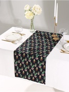 Дорожка на стол «Этель» Succulents 40×149 см, 100% хлопок, саржа 190 г/м², чёрная - Фото 1