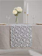 Дорожка на стол «Этель» Leaves 40×149 см, 100% хлопок, саржа 190 г/м², белая/чёрная - Фото 1