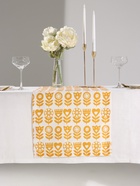 Дорожка на стол «Этель» Yellow garden 40×149 см, 100% хлопок, саржа 190 г/м², белая/жёлтая - Фото 1