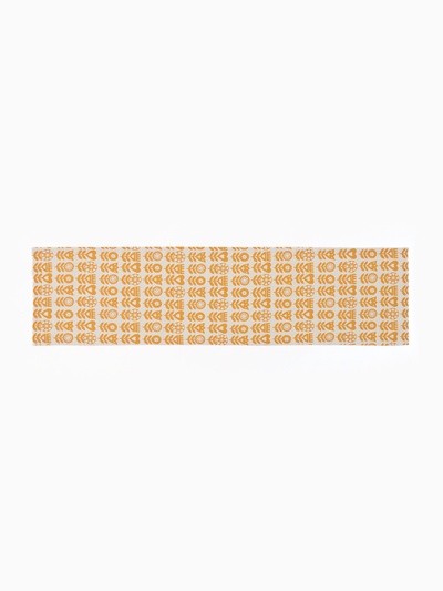 Дорожка на стол «Этель» Yellow garden 40×149 см, 100% хлопок, саржа 190 г/м², белая/жёлтая
