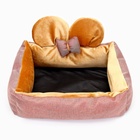 Лежанка «Милаш», 52×42×15, бязь, плюш, бежево-коричневая - Фото 14