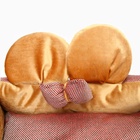 Лежанка «Милаш», 52×42×15, бязь, плюш, бежево-коричневая - Фото 15