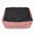 Лежанка «Милаш», 52×42×15, бязь, плюш, бежево-коричневая - Фото 16