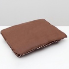 Лежанка «Милаш», 52×42×15, бязь, плюш, бежево-коричневая - Фото 8