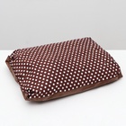 Лежанка «Милаш», 52×42×15, бязь, плюш, бежево-коричневая - Фото 9