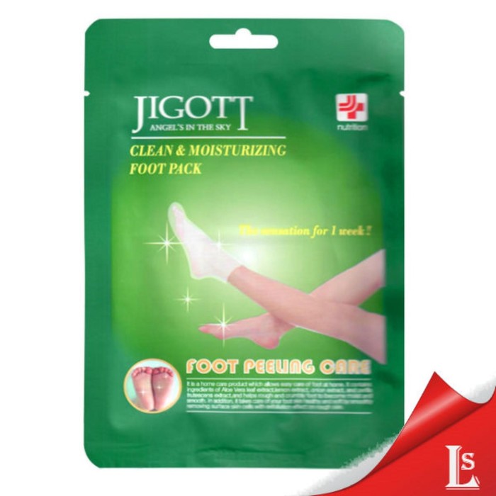 Пилинг-носочки для ног Jigott отшелушивающие Clean and Moisturizing 22810