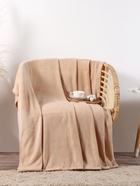 Плед «Этель», 150×200 см, корал-флис, бежевый - Фото 4