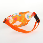 Сумка поясная детская для девочки на молнии, оранжевая - Фото 2