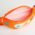 Сумка поясная детская для девочки на молнии, оранжевая - Фото 3