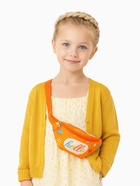 Сумка поясная детская для девочки на молнии, оранжевая - Фото 4