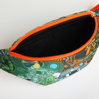 Сумка поясная детская на молнии, цвет зелёный - фото 23902352