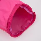 Мешок для обуви, наружный карман, цвет розовый - Фото 3