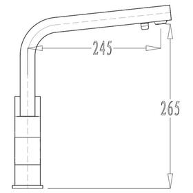 

Смеситель для кухни KAISER Sonat 34044, однорычажный, длина излива 245 мм, хром