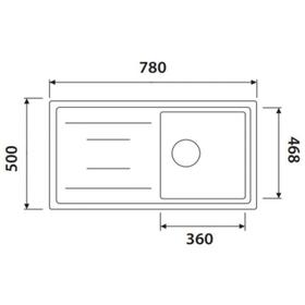 

Мойка кухонная из камня KAISER KGM-7850-J, врезная, квадратная, 880х580х270 мм, цвет жасмин 700259