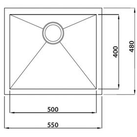 

Мойка кухонная KAISER KSM-5548, врезная, нержавеющая сталь, 570х500х240 мм, цвет хром