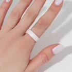 Кольцо керамика «Линия», белое, матовое, 17.5 размер - Фото 2