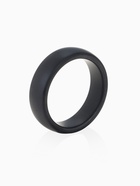 Кольцо керамика «Линия», чёрное, матовое, 17.5 размер - Фото 1
