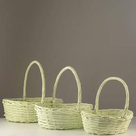 Набор корзин, 3шт., 44х33х14х40CM,38х28х12.5х35CM32х23х11х30CM,лоза