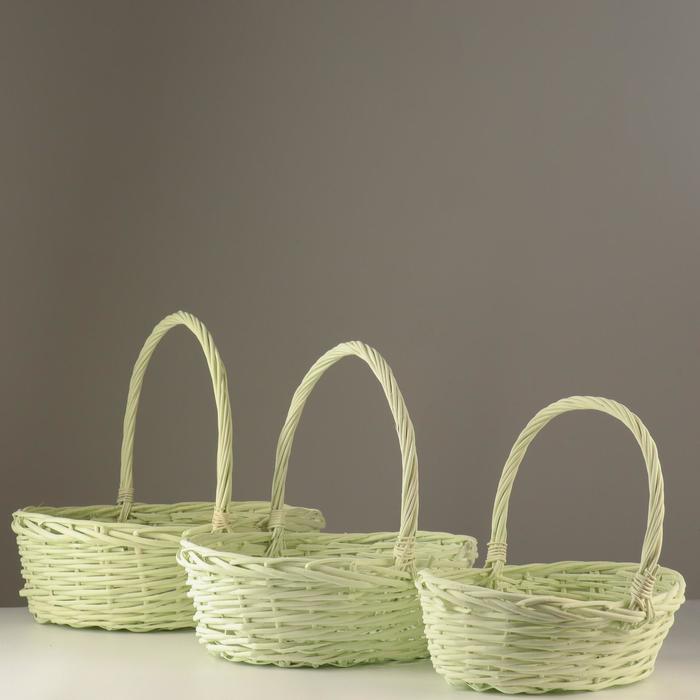 Набор корзин, 3шт., 44х33х14х40CM,38х28х12.5х35CM32х23х11х30CM,лоза