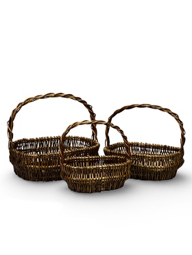 Набор корзин, 3шт., 47x35X15/H42см,39X28X13/H35см,31x21X12/H28см, лоза 6970359