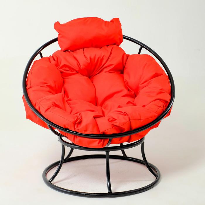 Кресло "Папасан" мини, с красной подушкой, 81х68х77см - Фото 1