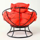 Кресло "Папасан" мини, с красной подушкой, 81х68х77см - Фото 3