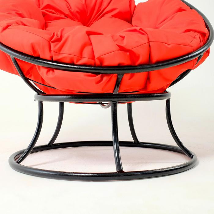 Кресло "Папасан" мини, с красной подушкой, 81х68х77см - фото 1891076902
