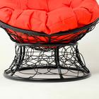 Кресло "Папасан" мини, ротанг, с красной подушкой, черный каркас, 81х68х77см - Фото 4