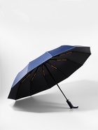 Зонт автоматический Lanford, 3 сложения, 12 спиц, R=53/60 см, d=106 см, тёмно-синий - Фото 4