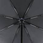 Зонт автоматический «Strong», 3 сложения, 8 спиц, R = 48 см, цвет чёрный - Фото 7