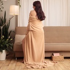 Плед с рукавами «Этель» 150×200 см, корал-флис, 220 г/м², бежевый - Фото 3