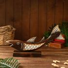 Сувенир "Акула" дерево, на подставке 50х12х18 см - фото 24196211